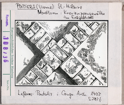 Vorschaubild Poitiers: Saint-Hilaire, Nordturm, Kreuzrippengewölbe im Erdgeschüss 